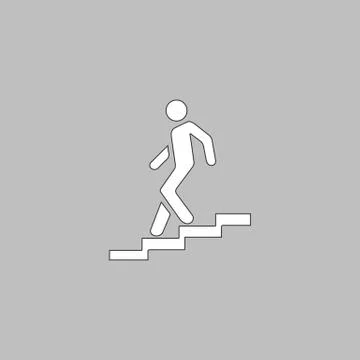 Down staircase computer symbol Stock Illustration