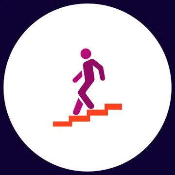 Down staircase computer symbol Illustrazione stock