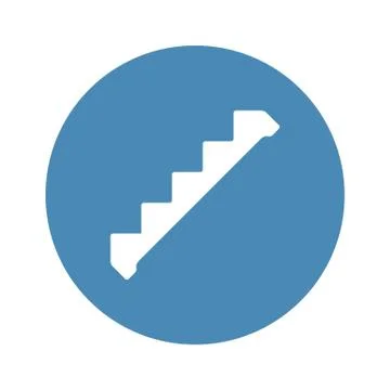Down Staircase Icon Vector flat design style Stock Illustration