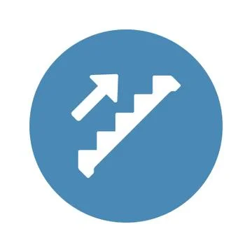 Down stairCase Icon Vector flat design style Stock Illustration