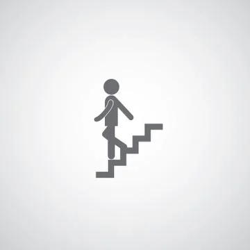 Down staircase symbol Stock Illustration