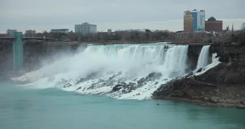 Down Stream American Falls at Niagara Stock Footage 276675629