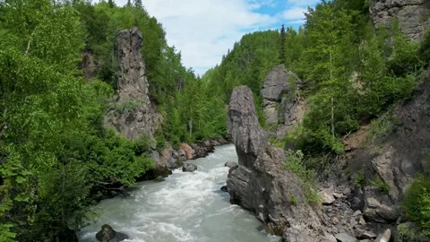 Down Stream Drone Footage Stock Footage 266285312