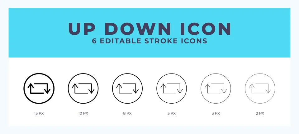 Up down stroke icon for web. Mobile apps and ui. Illustrazione stock