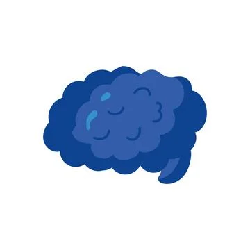 Down syndrome blue brain Stock Illustration
