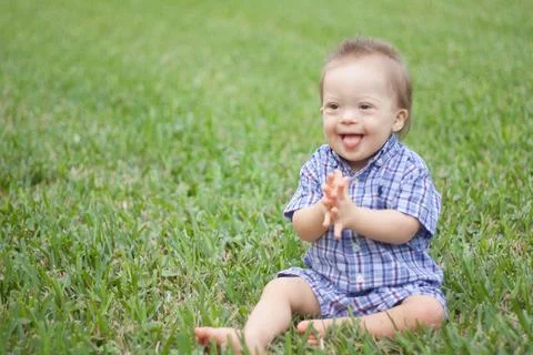 Down Syndrome Boy Stock-Fotos