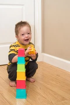 Down Syndrome Boy Stock-Fotos