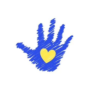 Down syndrome palm icon  Stock Illustration