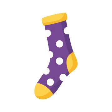 Down syndrome sock with points flat style icon Illustrazione stock