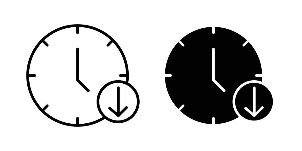 Down time icon Illustration set. Vector Eps10 for apps Stockillustratie
