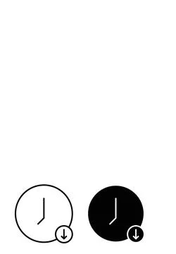 Down time icon vector editable eps10 Stock Illustration