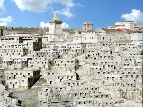 Down town. ancient jerusalem Stock Photos
