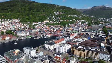 DOWN TOWN BERGEN NORWAY Stock Footage 244152200