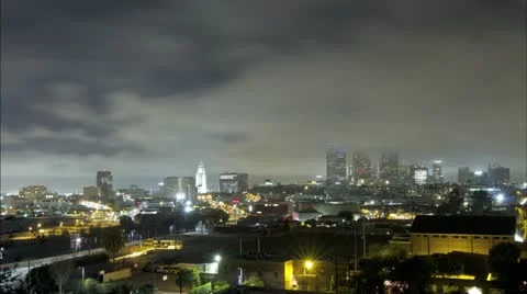 Down Town L.A. Time lapse Longer  Stock Footage 22410921