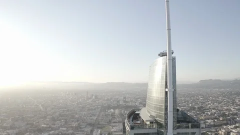 Down Town LA sky scraper 4k Stock Footage 123687606