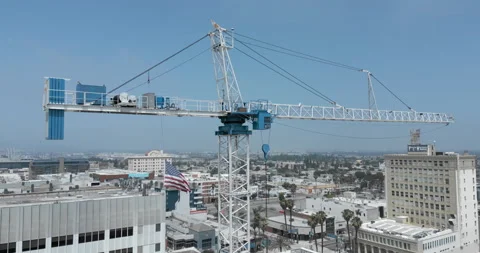Down Town Long Beach Aerial 4k Stock Footage 201441706