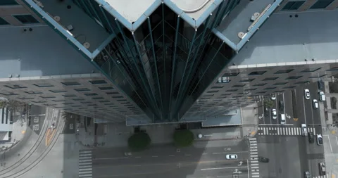 Down Town Long Beach Aerial 4k Stock Footage 201441832