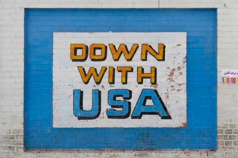 Down with USA 스톡 사진