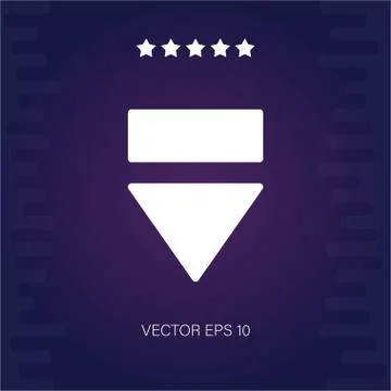 Down vector icon Stock Illustration