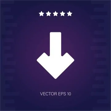 Down vector icon Stock Illustration