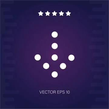 Down vector icon Stock Illustration