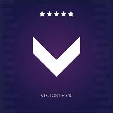 Down vector icon Illustrazione stock