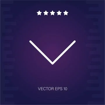 Down vector icon Stock Illustration