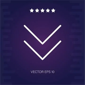 Down vector icon Stock Illustration