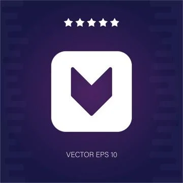 Down vector icon Stock Illustration