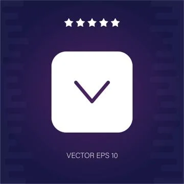 Down vector icon Stock Illustration