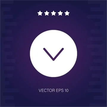 Down vector icon Stock Illustration