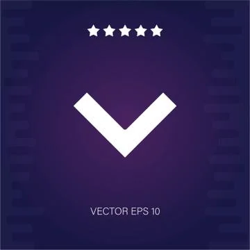 Down vector icon Stock Illustration