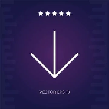 Down vector icon Stock Illustration