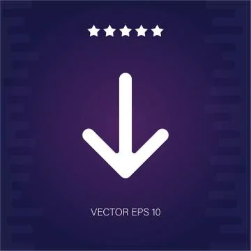 Down vector icon Stock Illustration