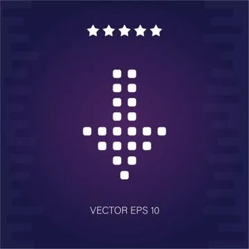 Down vector icon Stock Illustration