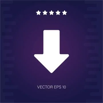 Down vector icon Stock Illustration