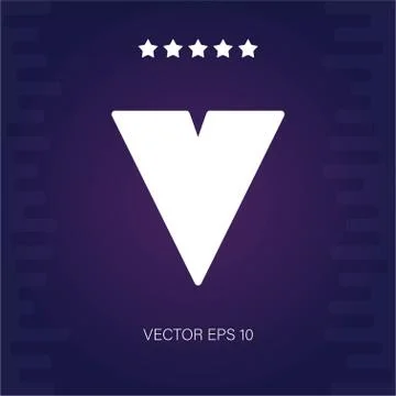 Down vector icon Stock Illustration