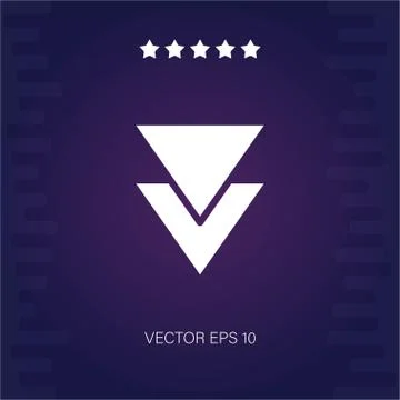 Down vector icon Stock Illustration