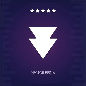 Down vector icon Stock Illustration