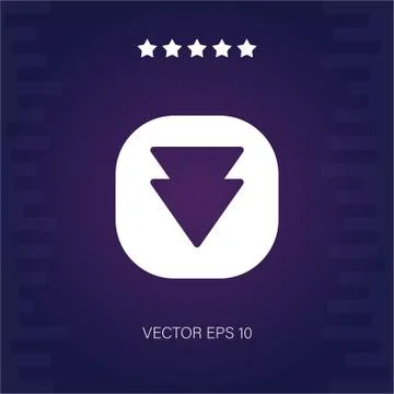 Down vector icon Stock Illustration