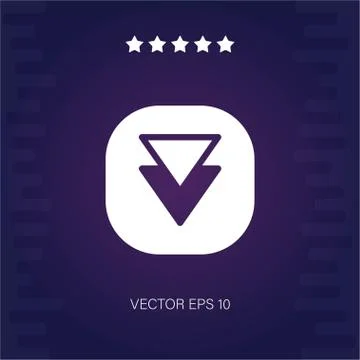 Down vector icon Stock Illustration