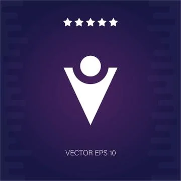 Down vector icon Stock Illustration