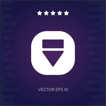 Down vector icon Stock Illustration