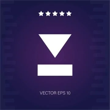 Down vector icon Stock Illustration