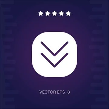 Down vector icon Stock Illustration