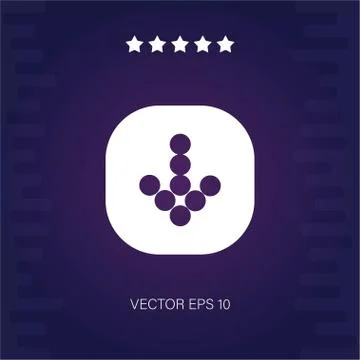 Down vector icon Stock Illustration