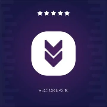 Down vector icon Stock Illustration