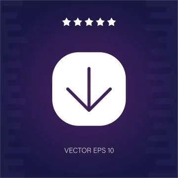 Down vector icon Stock Illustration