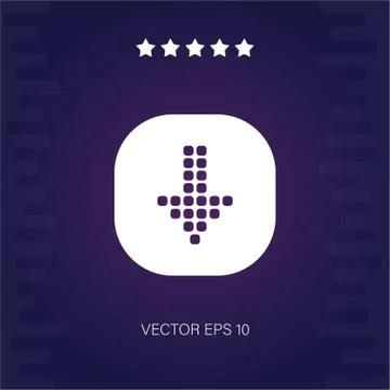 Down vector icon Stock Illustration