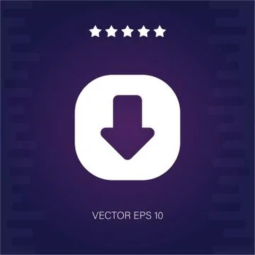 Down vector icon Stock Illustration